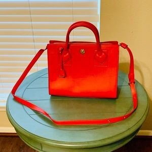 Red Anne Klein Handbag W/ Shoulder Strap